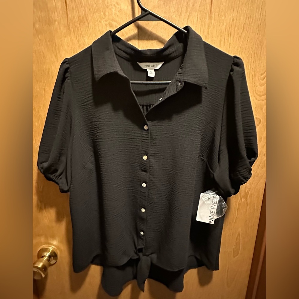 Nine West Black Button Down Shirt women’s XL NWT